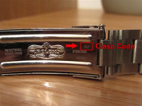 rolex buckle year code|Rolex watch codes.